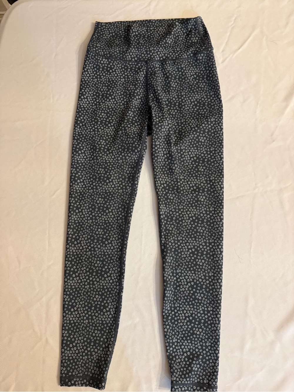 High-Waist Black Printed Women's Leggings